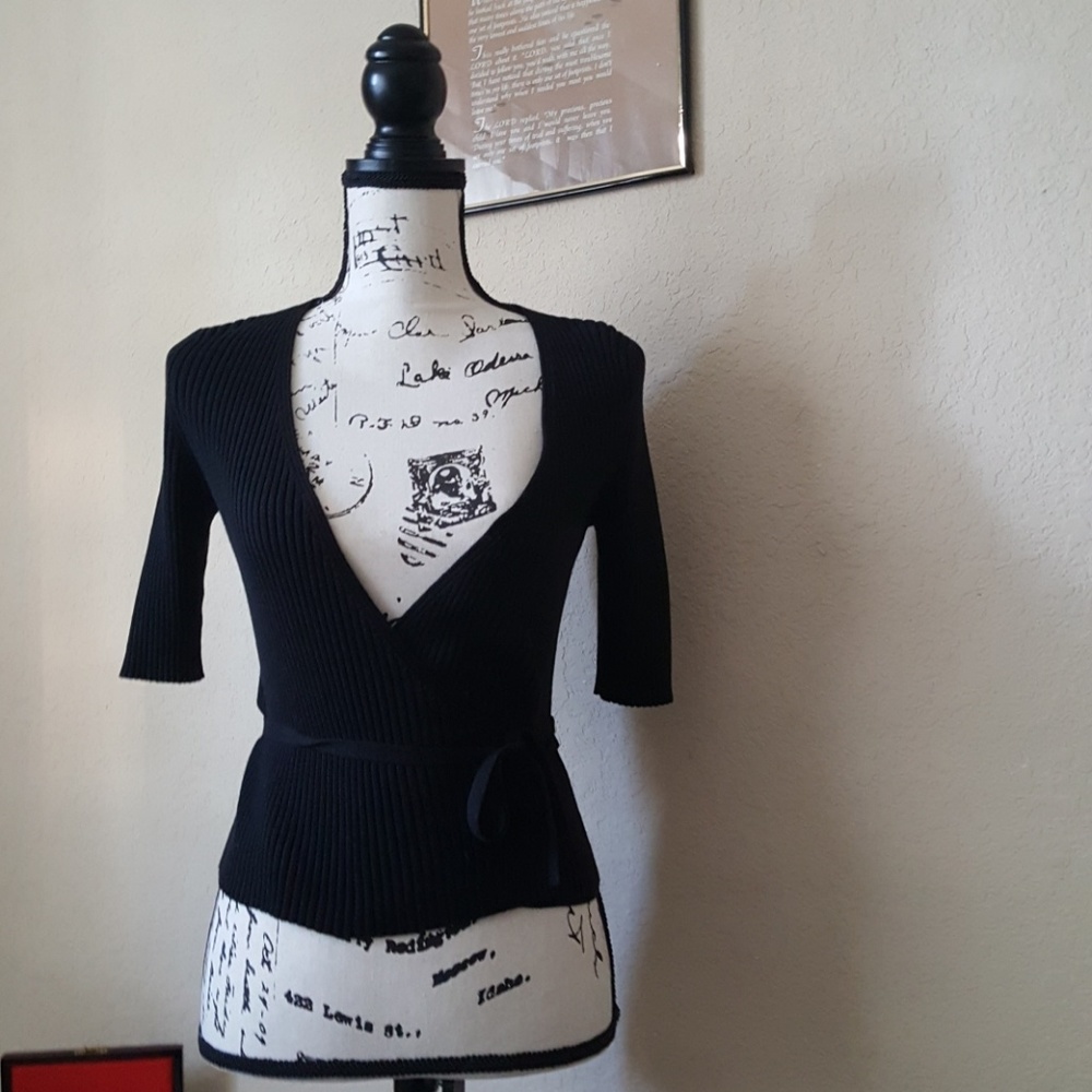 Express wrap sweater top - Picture 2 of 4